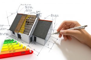 Hand sketching on an energy efficiency project